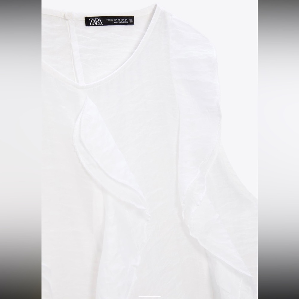 ZARA RUFFLED TOP - Picture 6 of 6